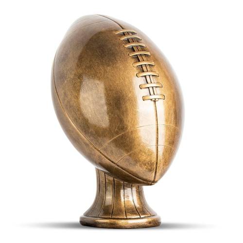 Antique Gold Football Perpetual Champion Topper Trophy | FFL Award Winner, Sports, Replica Trophy, MVP
