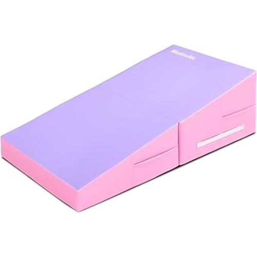 Matladin 48"x24"x14" Tumbling Mat - Folding Gymnastics Cheese Wedge Mat for Kids, Girls Home Training