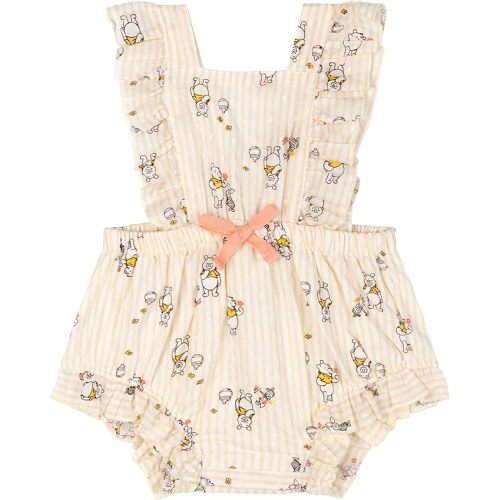 Disney Junior Baby Girls Square Neck Sleeveless Ruffle Romper Newborn to Infant Sizes (Newborn - 24 Months)