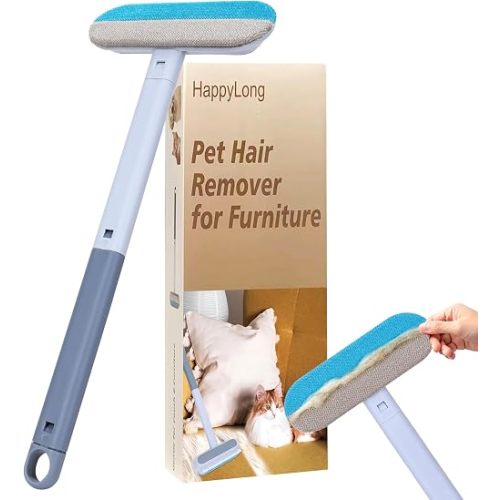 Pet Hair Remover for Furniture-17.3" Reusable Lint Brush for Dog & Cat Hair