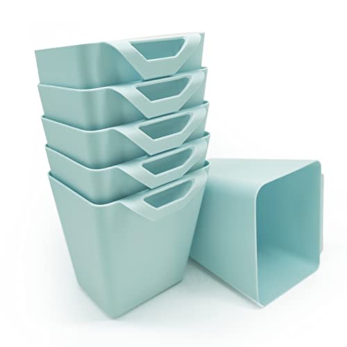 6 Pack Hanging Cup Holder Rolling Cart Organizer Accessories Trolley Basket Storage Hanging Bucket Hanging Container for Kids