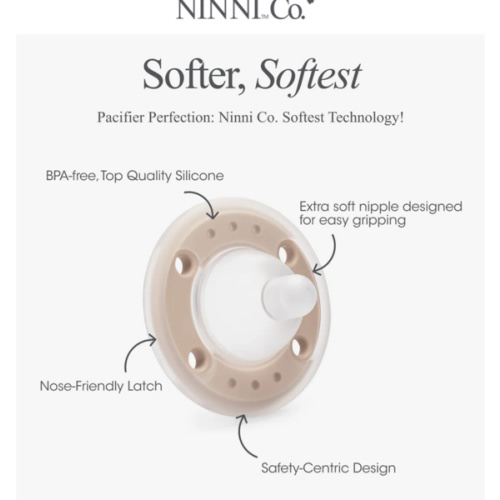 Ninni Pacifier Petal Pink 2 Pack