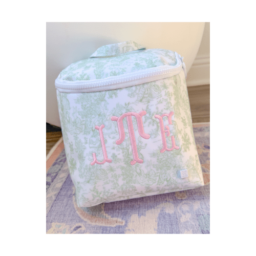 TRVL Take Away Insulated Lunch Bag - Bunny Toile Green