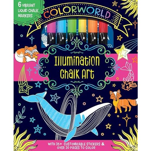 ColorWorld: Illumination Chalk Art: Plus 35+ Glitter Stickers and Over 30 Pages to Color!