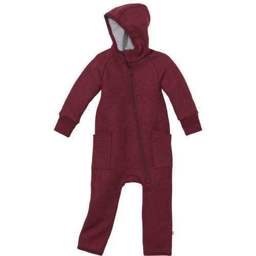 Boiled wool zip overall
