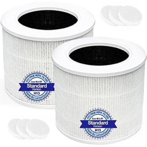 Core Mini Replacement Filter Compatible with LEVOIT Core Mini Air Purifier, Core Mini-P, 3-in-1 High Efficiency H13 HEPA Filter, Mini-RF Filter with Activated Carbon, Replace Part #Core Mini-RF, 2Pack