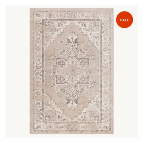 Harley Vintage Medallion Rug | Beige – Rugs USA