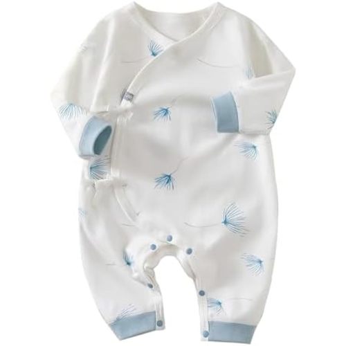 100% Organic Cotton Soft 0-6 Months Unisex Footless Newborn Baby Sleepers Pajamas Romper Boys Girls Long Sleeve