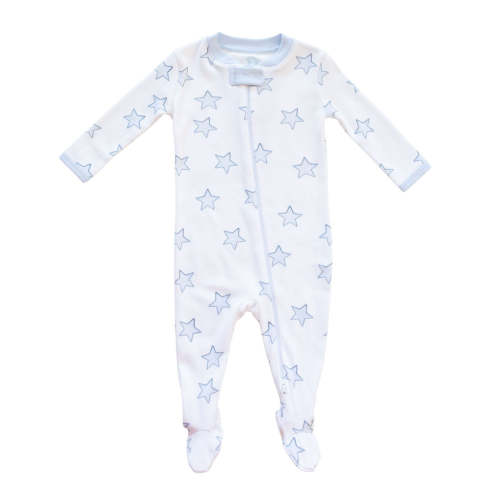 Celestial Linework | Footie (Blue) (Pre-Order) – Baby Dunn