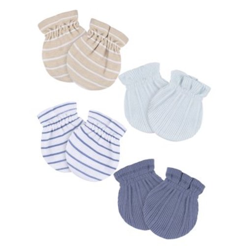 Gerber Baby Neutral 4-Pack Mittens, 0-6 Months