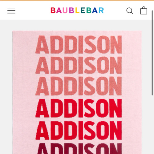 Ombre Name Custom Blanket - Red/Pink