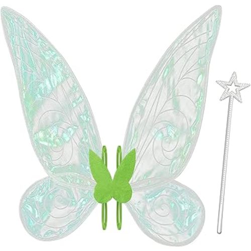 quescu Fairy Wings for Adults,Butterfly Wings for Girls,Angel Wings,Fairy Costume for Women Halloween Dress Up Party Favor