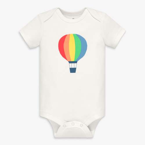 Organic short sleeve hot air balloon babysuit | Primary.com