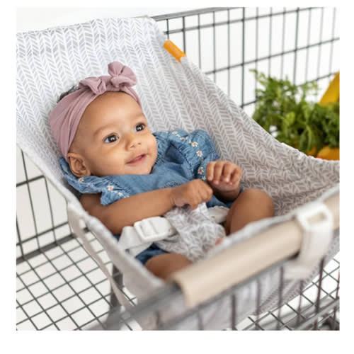 Binxy Baby Shopping Cart Hammock – Infant Seat for Grocery Carts – Holds Car Seats Securely – Compatible with Select 4-Seater Wagons (20–24” Wide) – Supports Up to 50 lbs – Little Arrow