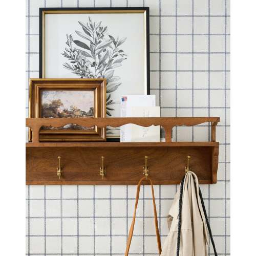Daphne Wood and Brass Display Shelf – Magnolia