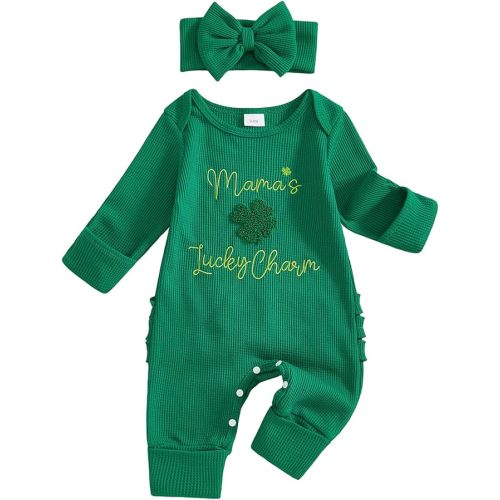 My First Easter Baby Girl Outfit Newborn 0 3 6 Months Bunny Onesie Waffle Knit Sweater Romper and Headband