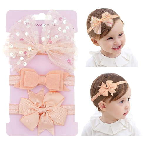Dalrosia Baby Girl Bows Headband Chiffon Flower Hairband for Newborn Infant Toddler Soft Elastic Hair Bow Accessories for Baby Birthday Party