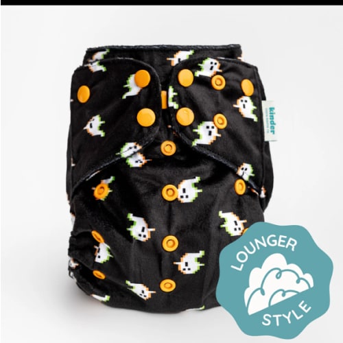 Patterned Lounger Pocket Cloth Diaper — Minky Fleece with Athletic Wicking Jersey