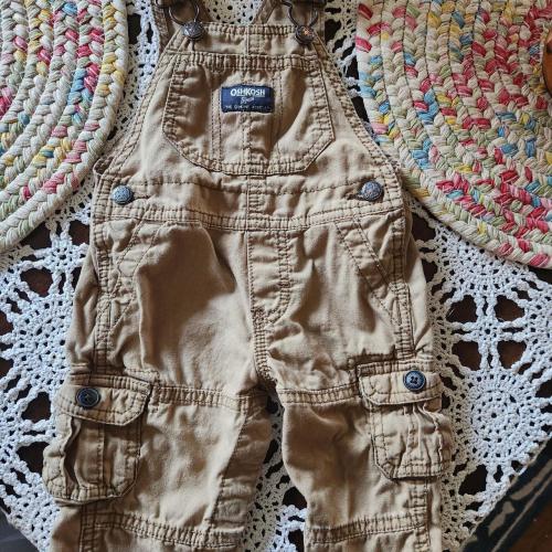 Tan OshKosh B'gosh overalls size 6M #babyfashion...