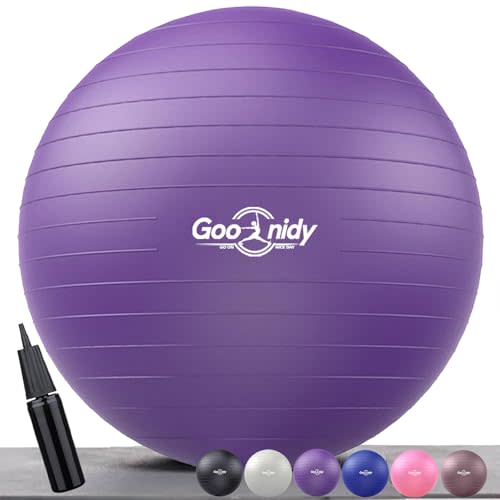 Soft Exercise Ball, Pilates Yoga Ball Chair, Workout Equipment with Pump | Anti-Burst Supports 2200lb for Women Pregnancy Medicine Birthing Physical Therapy Stability Excersing Birth Swiss Fitness