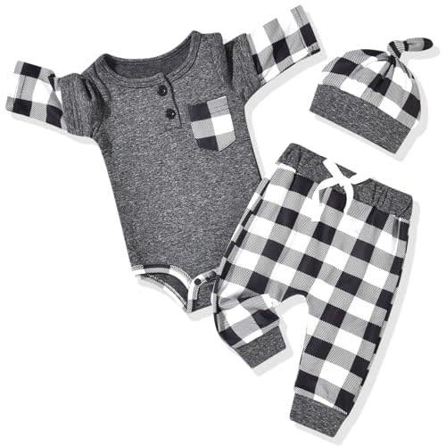 Aalizzwell Newborn Infant Baby Boys Fall Winter Outfit