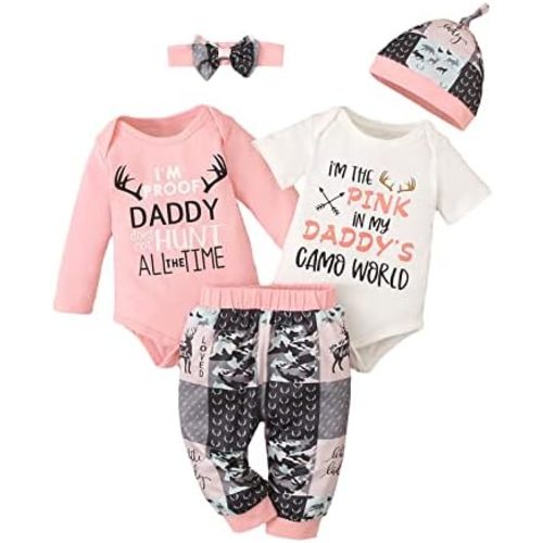 BIRTHDAY SHARK Newborn Girls Outfit Baby Girl Coming Home Outfit Hunting Clothes for Girls
