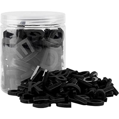 Decorative Magnetic EVA Alphabet Letters for Refrigerator/White Board (117pcs Letters Black)