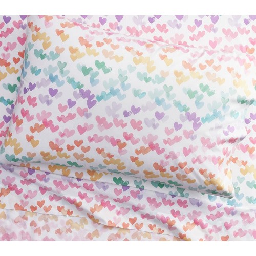 Retro Heart Organic Sheet Set