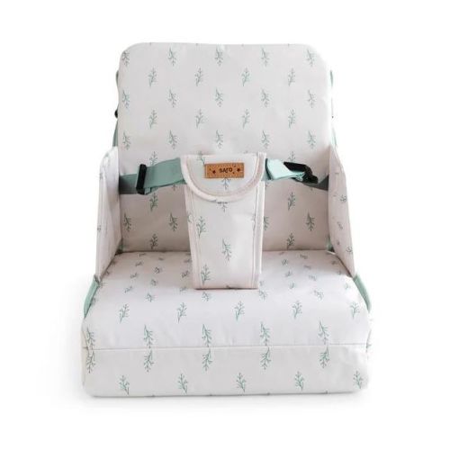 SARO 2025 Portable Booster Seat & Diaper Bag - Travel High Chair, Fits Most Chairs, Padded, Compact, 2-in-1 Design, UNE-EN Compliant