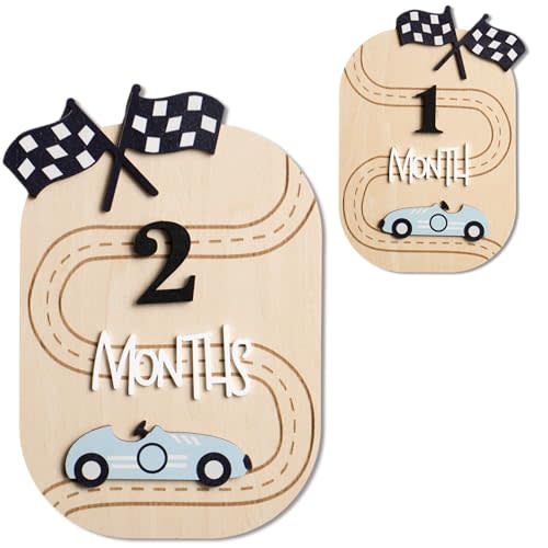 Baby Monthly Milestone Sign,1-12 Monthly Baby Milestone, Month Milestone Baby Boy, Baby Months Milestone, Newborn Photography Props Double-Sided (B15)