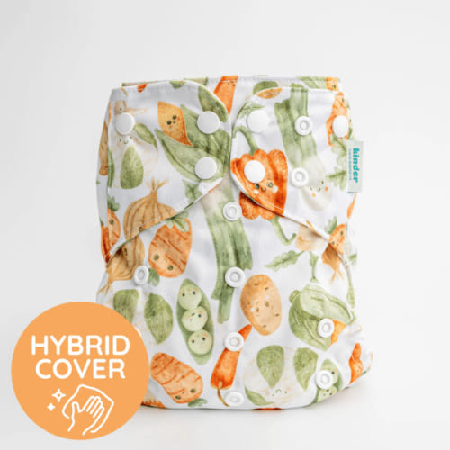 Color: Sprouts and Spuds • Essentials Hybrid Wipeable Diaper Cover