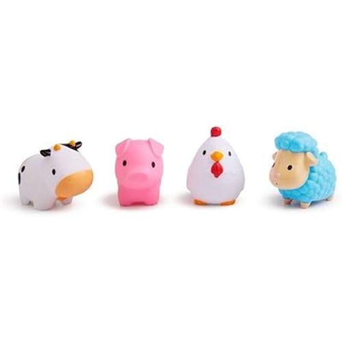 Munchkin Farm Animal Squirts Baby Bath Toy, 4 Pack