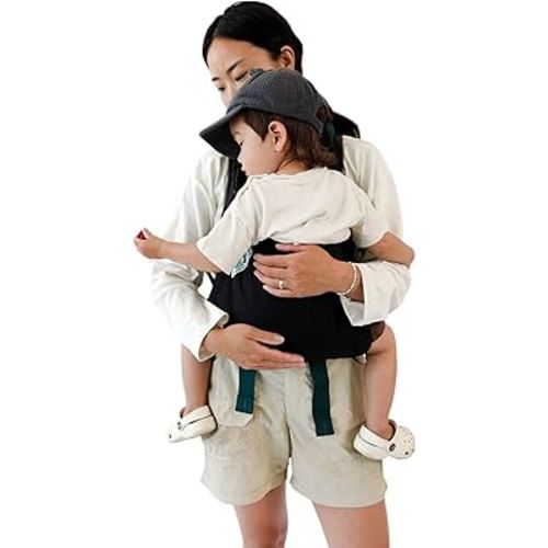 Trail Magik Kid Carrier | Ultra Lightweight Child Carrier for Hiking | Ultra-Compact Child Carrier to Attach Your Hiking Backpack for Kids 1+ Years, Up to 43 lbs Pounds (Black)