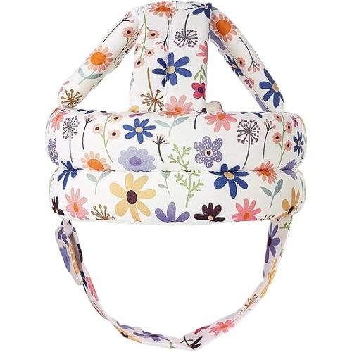 Baby Head Protector Adjustable Toddler Safety Helmet, Anti-Collision Kids Head Cushion Bumper with Hook and Loop Closure for Crawling Walking Running