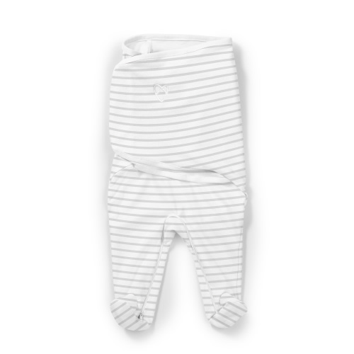 SwaddleMe Gray Stripe Footsie Swaddle Blanket - Small