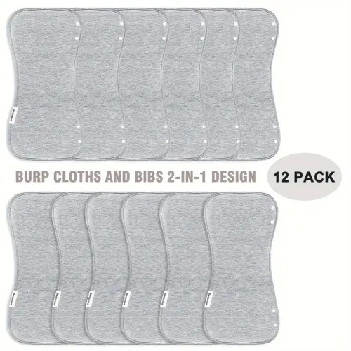 baby burp cloths baby bibs 2 in 1 design large size 3 layers - Temu