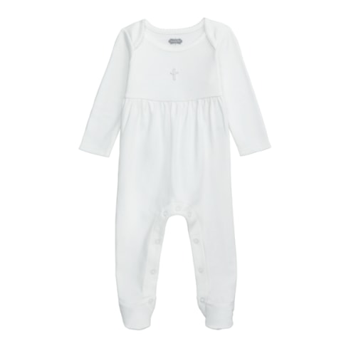Ivory Crochet Cross Sleeper (0-3M) Easter Gift | Mud Pie