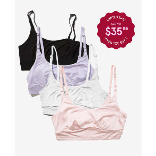 Everything Bra 4-Pack | Soft, Stretchy Maternity & Nursing Bras by Bodily