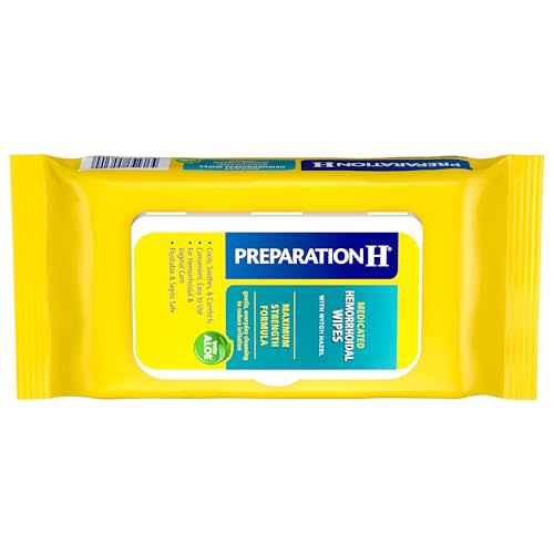 Preparation H Hemorrhoid Flushable Wipes with Witch Hazel for Skin Irritation Relief - 48 Count