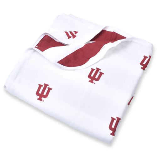 Indiana University Toddler Blanket | IU Hoosiers 4-Layer Muslin Blanket – Three Little Anchors
