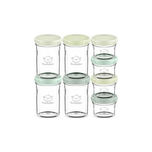 8-Pack Prep Jars Food Glass Containers
