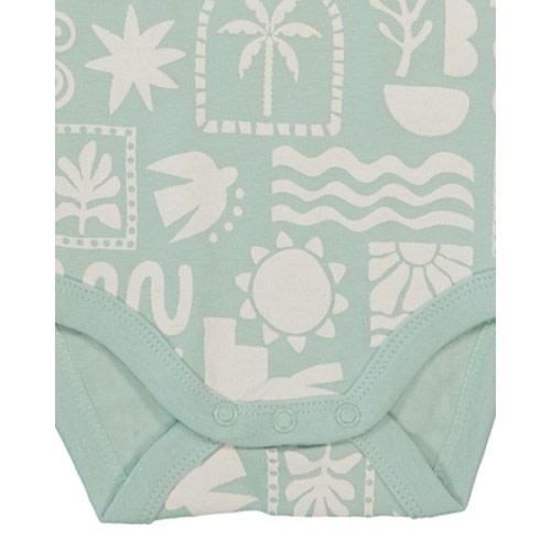 Light Green Baby Short Sleeve Cotton Interlock Bodysuit | Best&Less™ Online