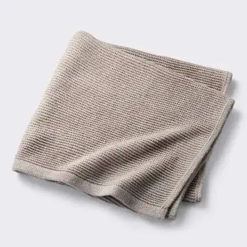 Cloud island nitted baby blanket (light green)