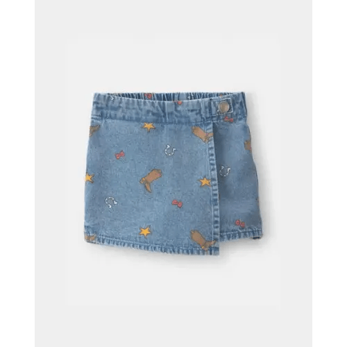 Baby Girl Pixar© Toy Story Chambray Skort - Medium Wash | Carter's