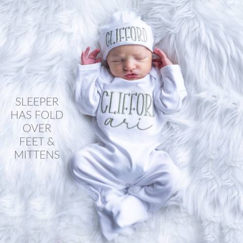 Newborn Boy Clothes Newborn Boy Coming Home Outfit Baby Boy Gift Newborn Boy Outfit Monogrammed Baby Boy Outfit Newborn Hat Newborn Gift TF