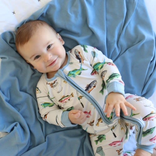 Gone Fishing Convertible Zip Romper*