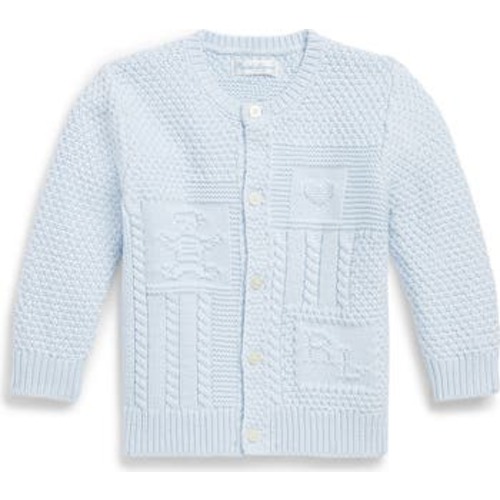 Mixed Stitch Cotton Cardigan, 3-6M