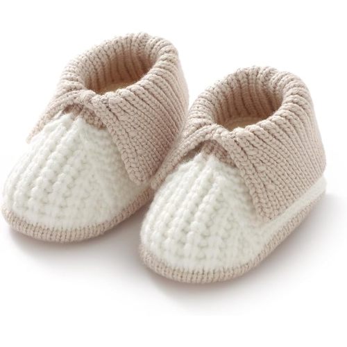 Neiwech Baby Booties Newborn Hand Knit Sock Shoes Soft Cozy First Walkers for Infant Boys Girls