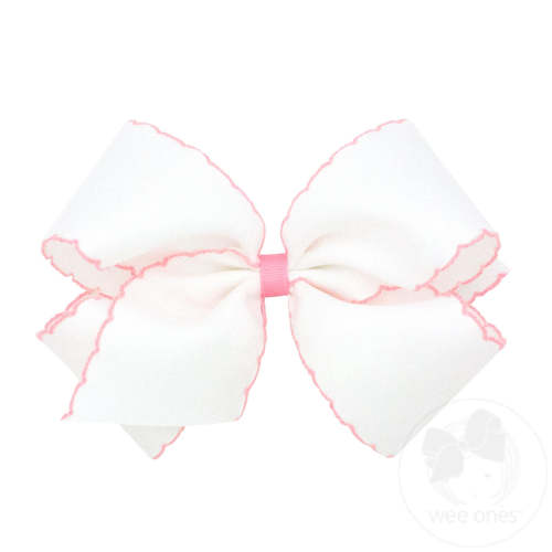 King Moonstitch Grosgrain Hair Bow with Contrasting Wrap
