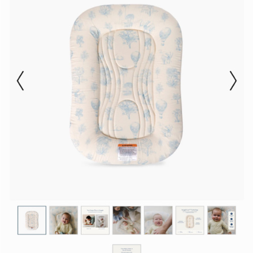 Infant Lounger Wave | Blue Toile